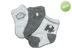 3 Pack Fashion Socks Elephant